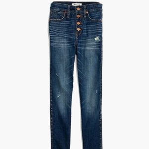 10" High-Rise Skinny Crop Jeans in Rosecliff Wash